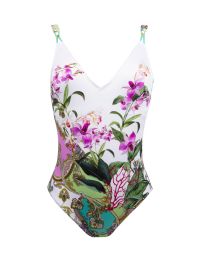 Splendeur Orchidée One piece swimsuit without underwire, pink orchidee