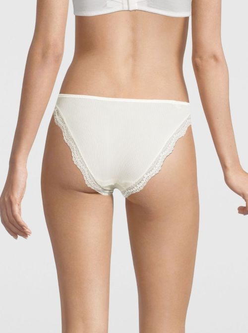 Silk and lace  briefs, champagne