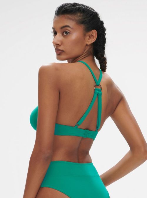 Palmeraie bikini triangle bra , green