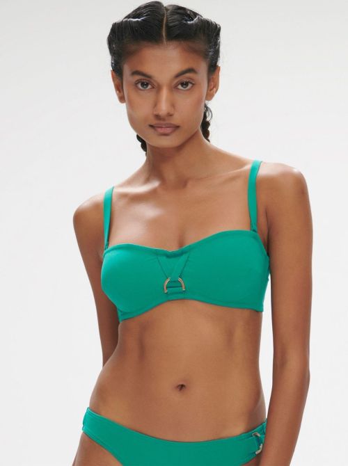 Palmeraie fascia per bikini, verde SIMONE PERELE BEACHWEAR