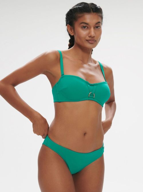 Palmeraie bikini bandeau, green SIMONE PERELE BEACHWEAR