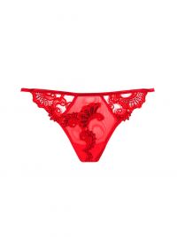 Dressing Floral Tanga sexy, rosso