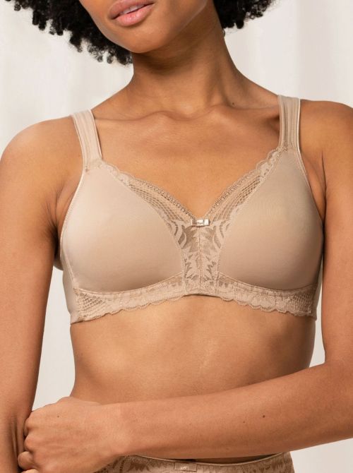 Modern Lace+Cotton N, reggiseno senza ferretto, neutral beige TRIUMPH