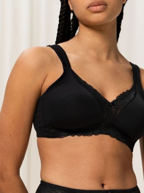 Modern Lace+Cotton N, reggiseno senza ferretto, nero