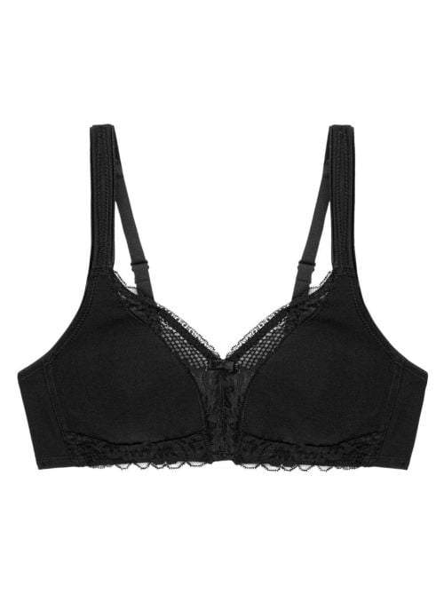 Modern Lace+Cotton N, reggiseno senza ferretto, nero