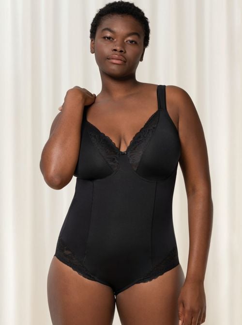 Modern Lace+Cotton BS, body senza ferretto, nero TRIUMPH