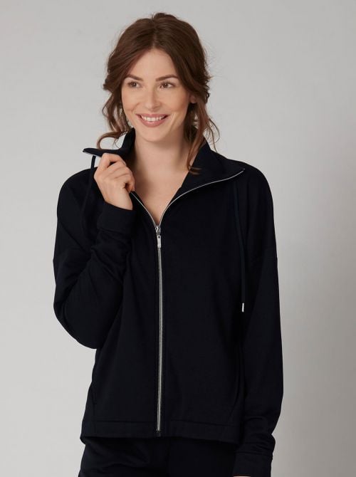 Thermal tracksuit jacket, black