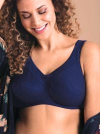 Jana reggiseno in cotone senza ferretto, blu mare