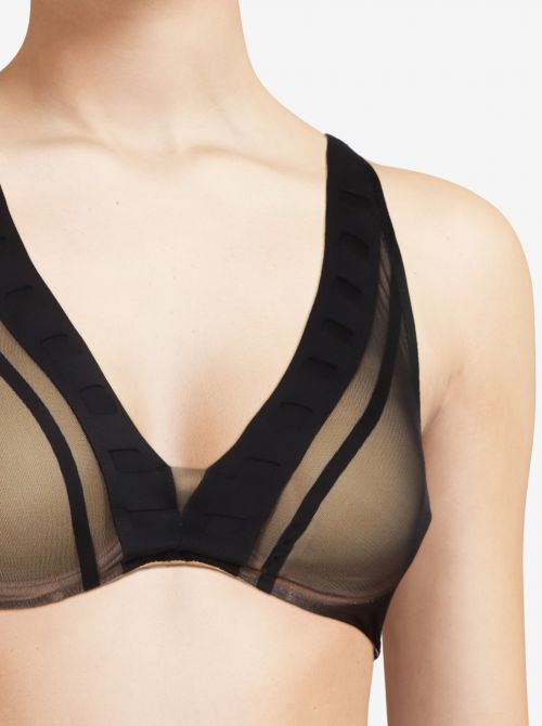 Accent low-cut wired bra, black CHANTAL THOMASS