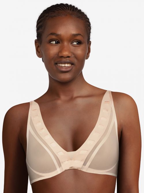 Accent low-cut wired bra, natural