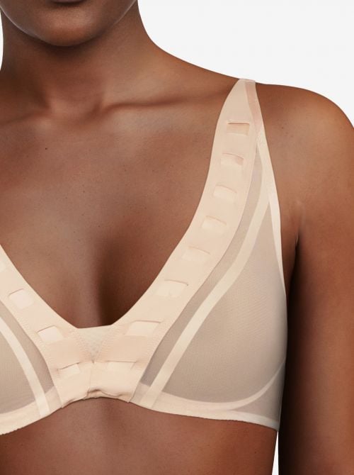 Accent low-cut wired bra, natural