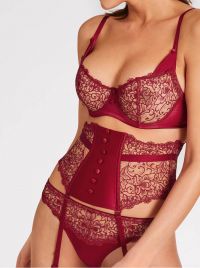 Miss Karl stringivita reggicalze, rosso