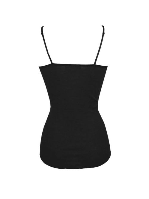 Sensualité Douceur tank top with thin straps, black LISE CHARMEL