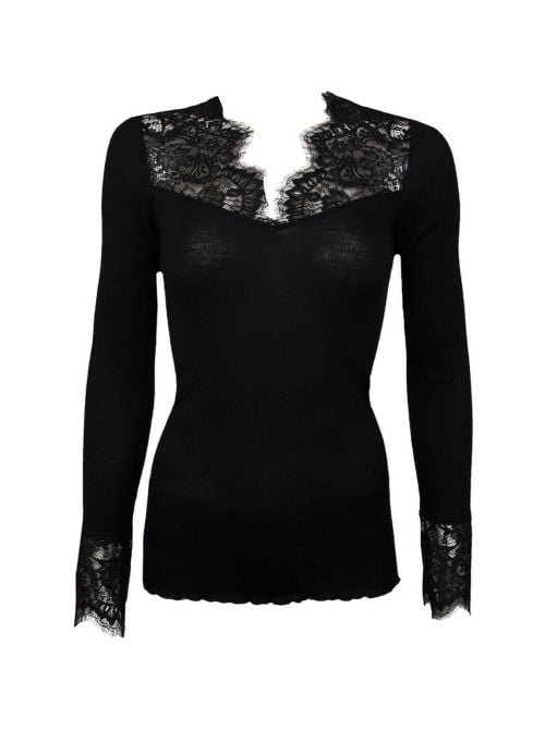 Sensualité Douceur Long sleeve t-shirt, black LISE CHARMEL