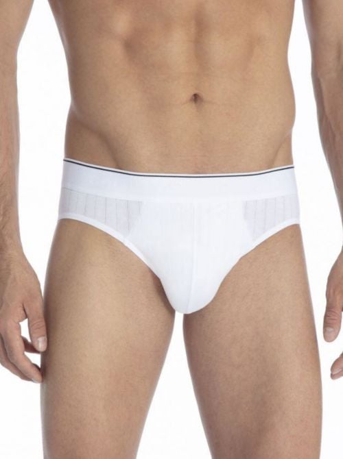 Pure & Striped 21217 - 21267 briefs drop needle, white