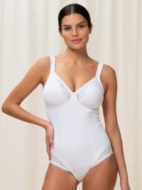 Modern Lace+Cotton BS, body senza ferretto, bianco