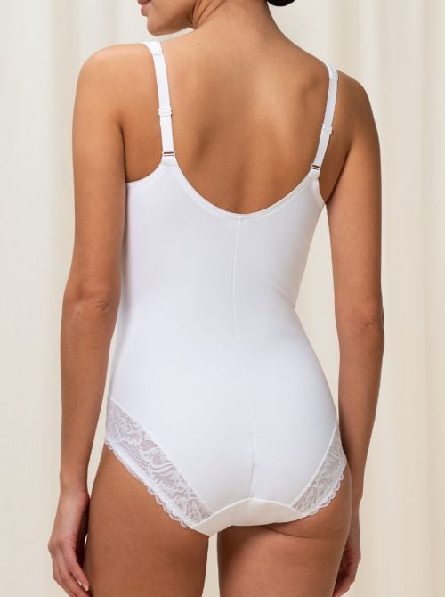 Modern Lace+Cotton BS, body senza ferretto, bianco