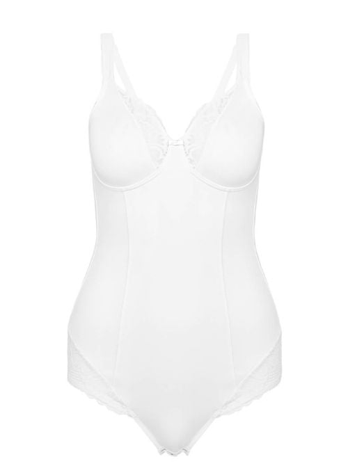 Modern Lace+Cotton BS, body senza ferretto, bianco