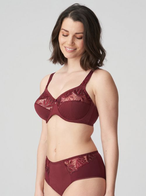 Orlando Underwired comfort bra, deep cherry