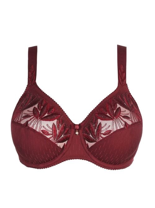 Orlando Underwired comfort bra, deep cherry