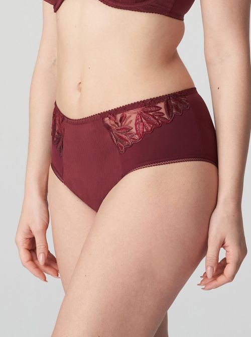 Orlando Slip a vita alta, deep cherry