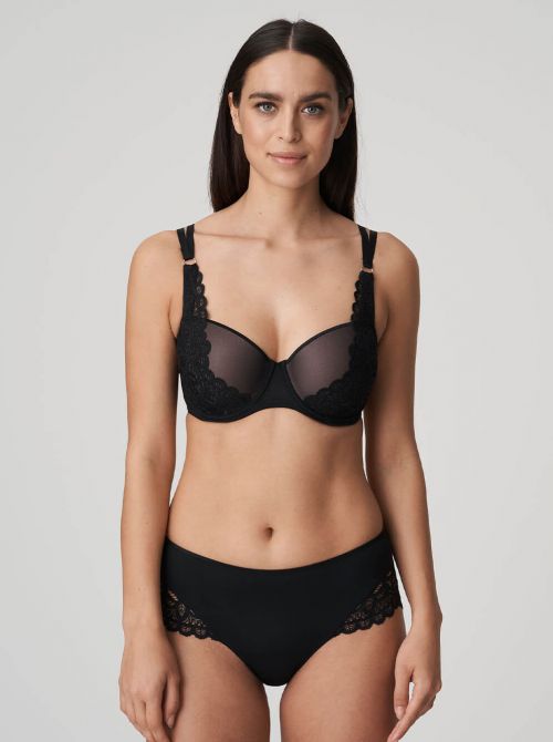 First Night padded balcony bra, black