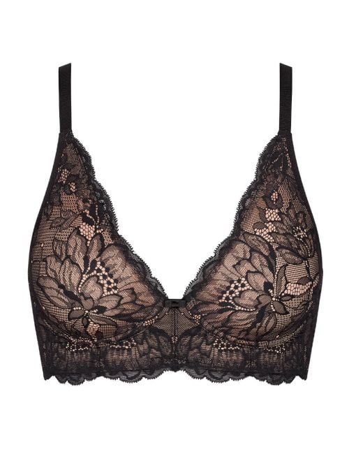 Amourette Charm N03, reggiseno bralette senza ferretto, nero