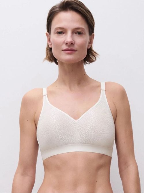 C Magnifique wire free bra, ivory