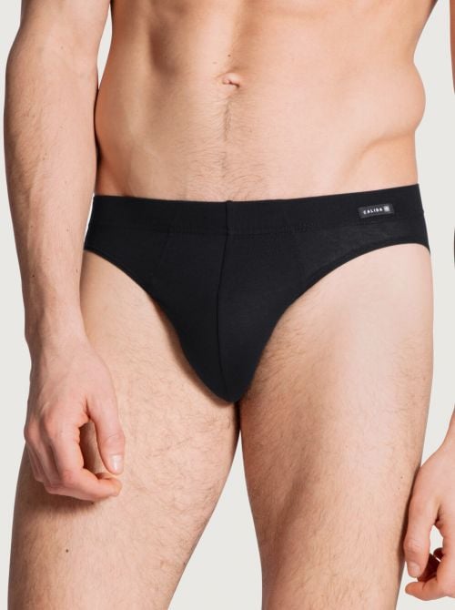 Evolution Slip fianco basso in cotone ultra fine, nero