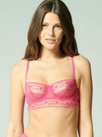 Marthe underwired embroidered half cup bra