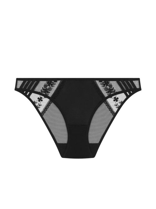 Marthe briefs in tulle with embroidery.