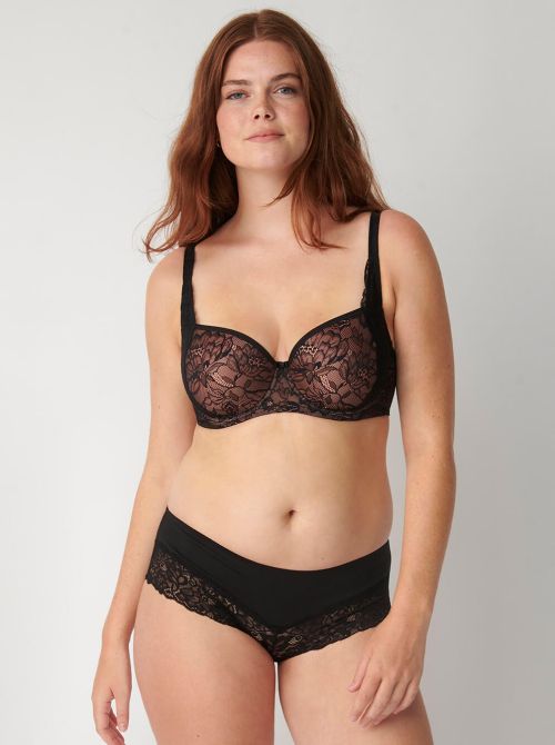 Amourette Charm WHP02  balcony bra, black