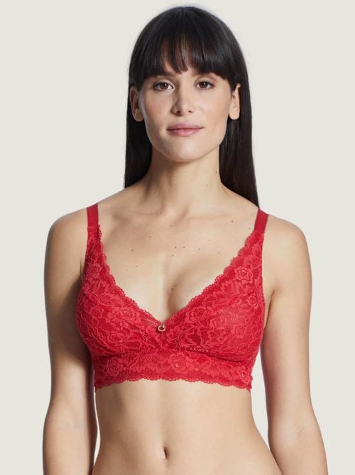 Rosessence triangle bra, red AUBADE