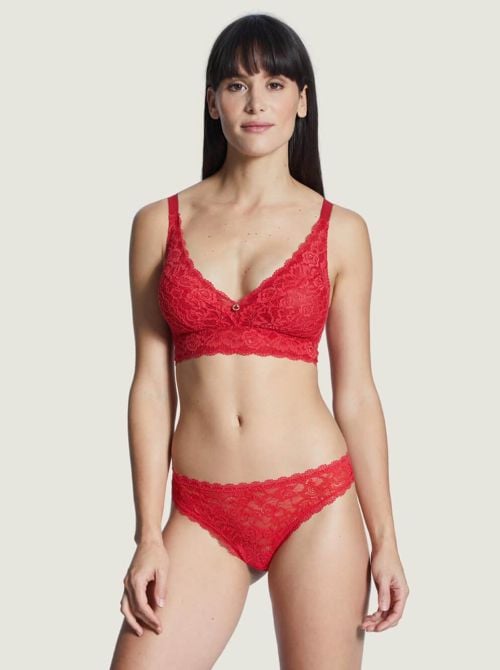 Rosessence triangle bra, red AUBADE