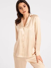 Toi mon Amour blusa in pura seta, natural