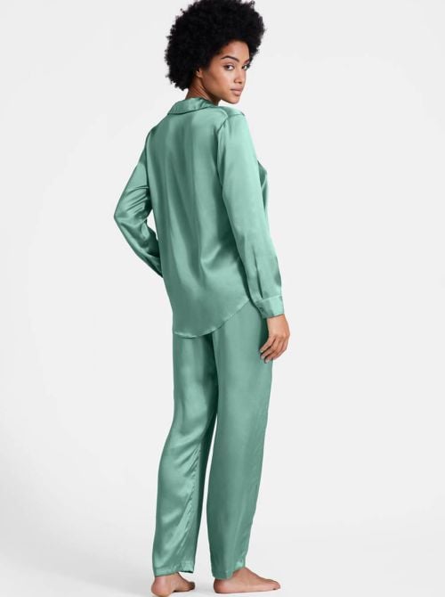 Toi mon Amour blusa in pura seta, verde