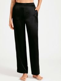 Toi mon Amour pantaloni in pura seta, nero