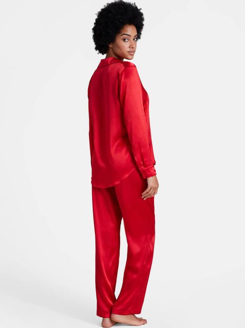 Toi mon Amour pantaloni in pura seta, rosso