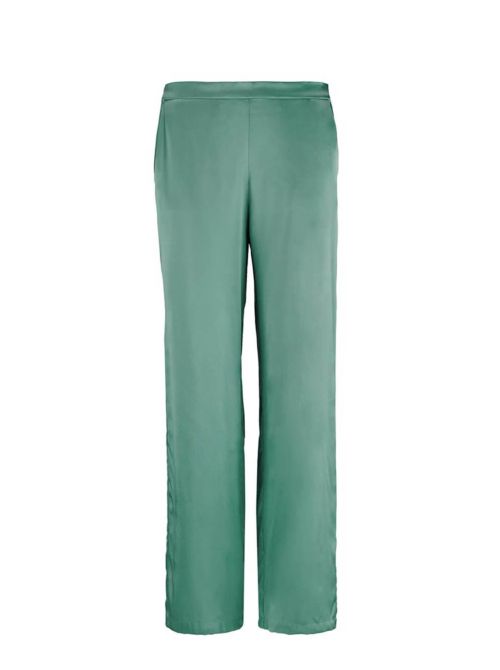 Toi mon Amour pantaloni in pura seta, verde