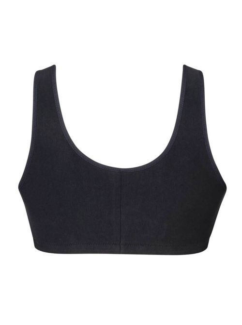 Hazel reggiseno in Cotone per protesi con chiusura anteriore, nero