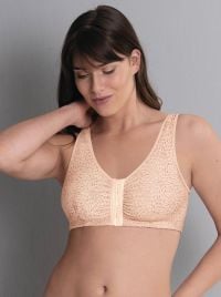 Hazel reggiseno in Cotone per protesi con chiusura anteriore, nudo