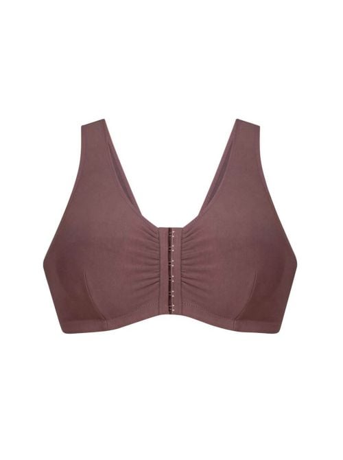 Hazel reggiseno in Cotone per protesi con chiusura anteriore, berry