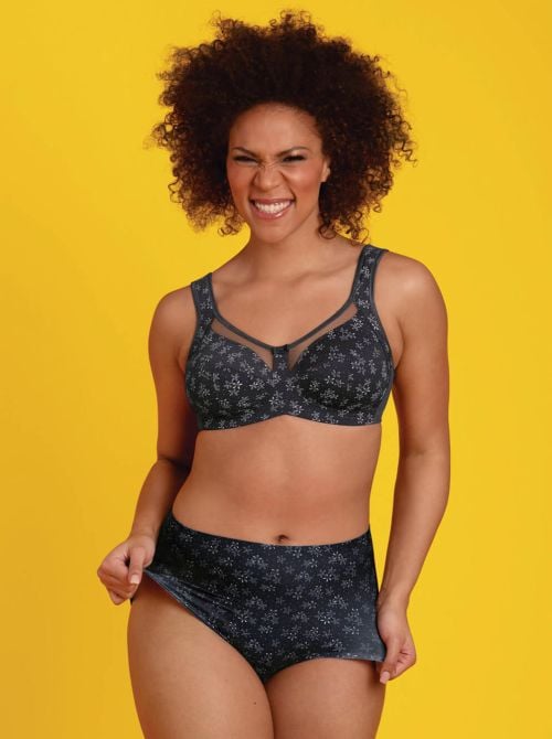 Clara Art non-wired bra, anthracite ANITA