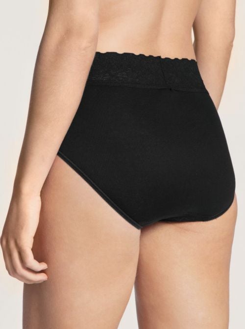 23907 Lycraspitze Slip fianco alto, nero
