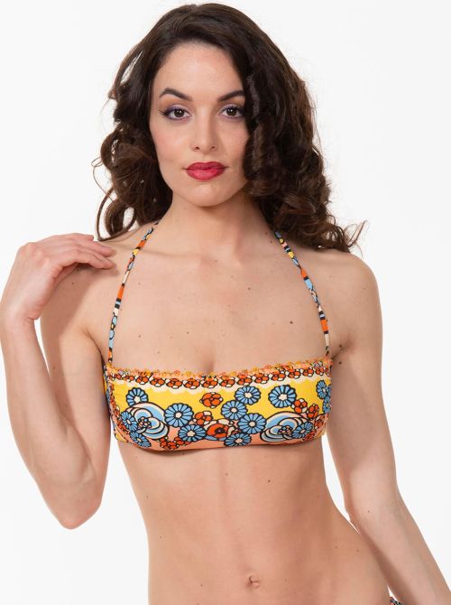 Taormina bikini imbottito a fascia, giallo Valery prestige
