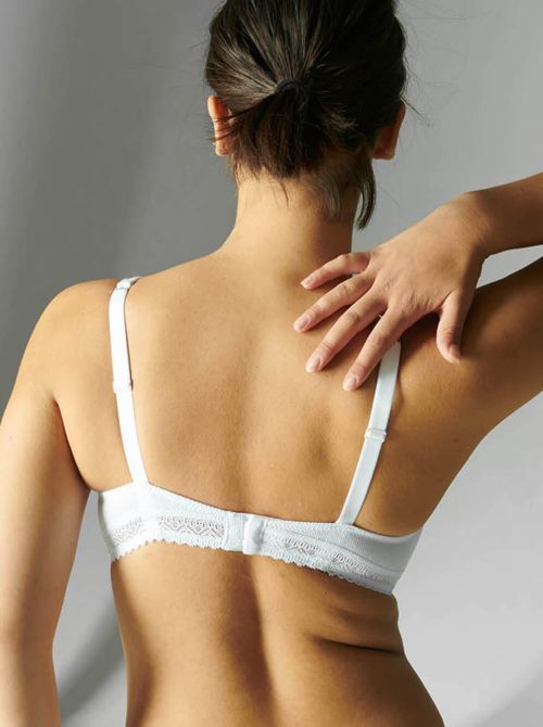 Eugenie wired triangle bra, white