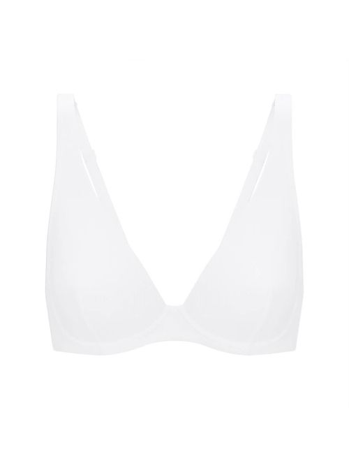 Eugenie wired triangle bra, white