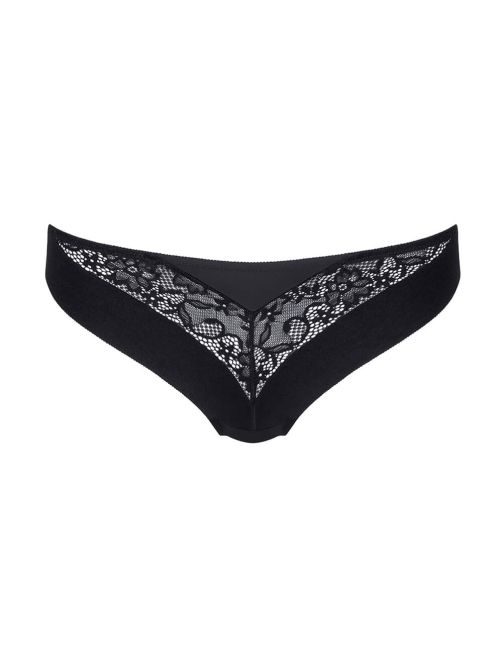 Vivid Spotlight Brazilian slip in pizzo, nero