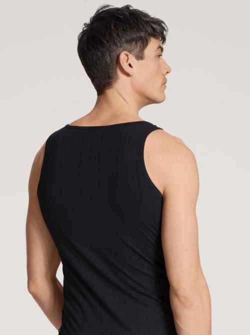 Pure & Striped Canottiera, nero