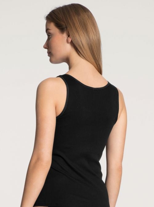 Canottiera in cotone, nero